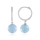Brasilianischer Aquamarin-Silberohrringe (MONOSONO COLLECTION)