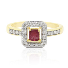 Roter Beryll-Goldring