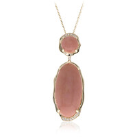 Pinkfarbener Opal-Goldhalskette (CIRARI)