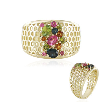 Brasilianischer Turmalin-Goldring (Ornaments by de Melo)
