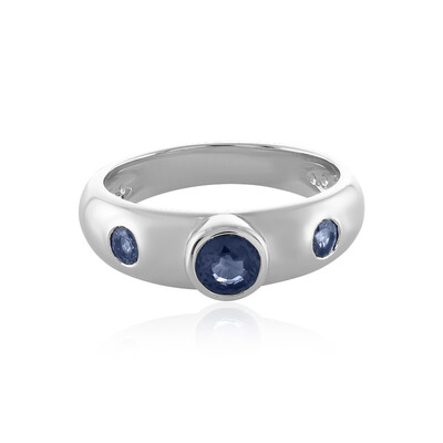 Blauer Saphir-Silberring