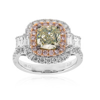 Grüner SI1 Diamant-Goldring (CIRARI)