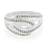Fancy-Diamant-Silberring