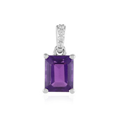 Sambia-Amethyst-Silberanhänger