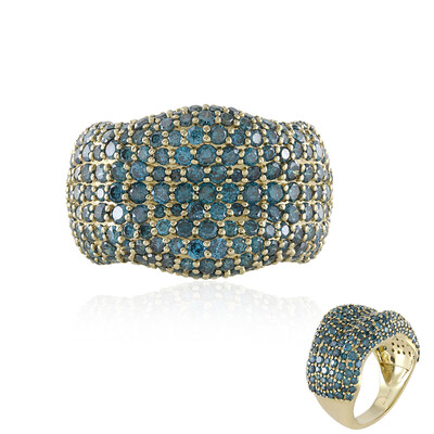 Blauer I2 Diamant-Goldring (de Melo)