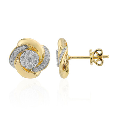 SI1 (G) Brillant-Goldohrringe (Annette)