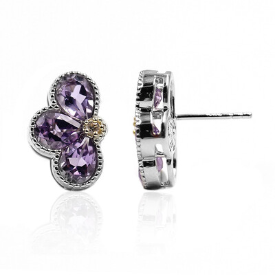 Lavendel-Amethyst-Silberohrringe (Dallas Prince Designs)