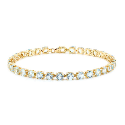 Himmelblauer Topas-Silberarmband