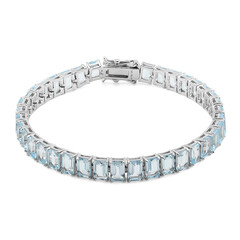 Himmelblauer Topas-Silberarmband