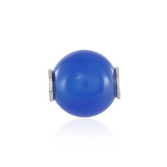 Blauer Achat-Silberanhänger