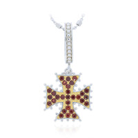 Mosambik-Granat-Silberhalskette (Dallas Prince Designs)