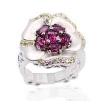 Rhodolith-Silberring (Dallas Prince Designs)