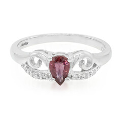 Nicht erhitzter Padparadscha-Saphir-Goldring