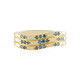 Blauer I2 Brillant-Silberring
