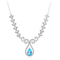 Schweizblauer Topas-Silbercollier