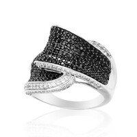 Schwarzer Spinell-Silberring