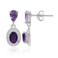 Amethyst-Silberohrringe