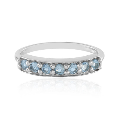 Brasilianischer Aquamarin-Silberring
