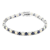 Edelstein-Silberarmband