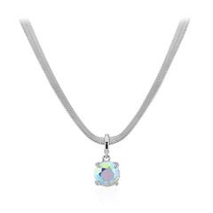 Mondlicht-Quarz-Silbercollier