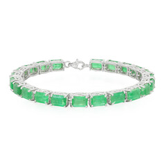 Sambia-Smaragd-Silberarmband