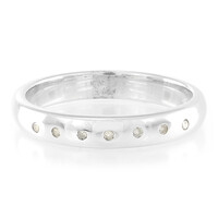 Champagner-Diamant-Silberring