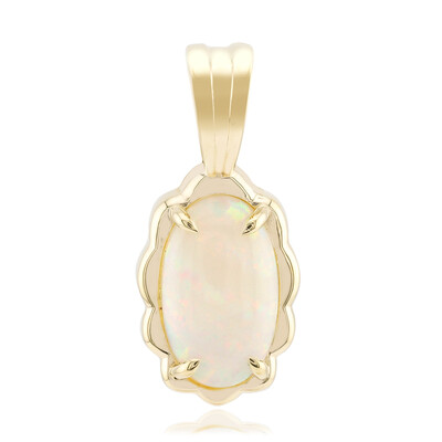 Brasilianischer Weißer Opal-Goldanhänger