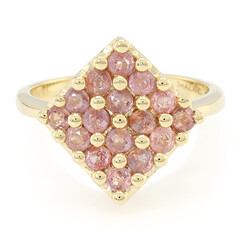 Nicht erhitzter Padparadscha-Saphir-Goldring (AMAYANI)