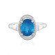 Neonblauer Apatit-Silberring