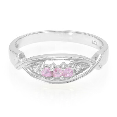 Pinkfarbener Ceylon-Saphir-Silberring