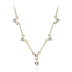 Weißer Topas-Silbercollier