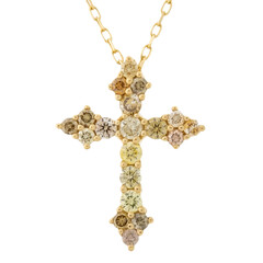 SI2 Fancy-Brillant-Goldhalskette (CIRARI)