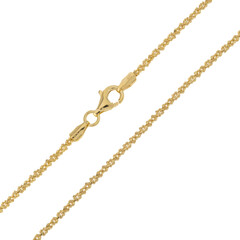 Silber-Criss-Cross-Kette - 7,5 g - 50 cm - vergoldet