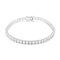 Weißer Topas-Silberarmband