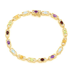 Edelstein-Silberarmband