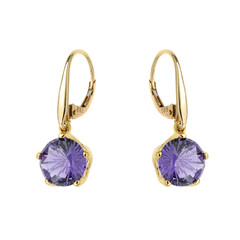 Amethyst-Goldohrringe