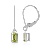 Burmesischer Peridot-Silberohrringe