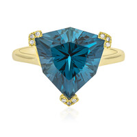 Londonblauer Topas-Goldring