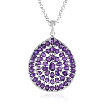 Sambia-Amethyst-Silberhalskette