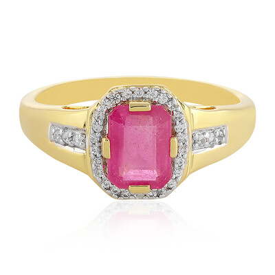 Pinkfarbener Madagaskar-Saphir-Silberring