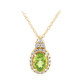 Burmesischer Peridot-Silberhalskette