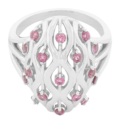 Pinkfarbener Turmalin-Silberring