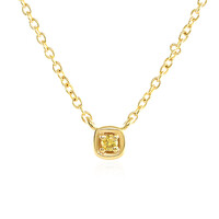 Gelber I3 Brillant-Silbercollier