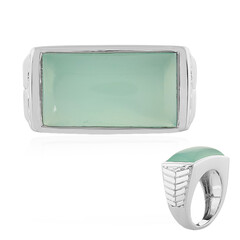 Aqua-Chalzedon-Herren-Silberring
