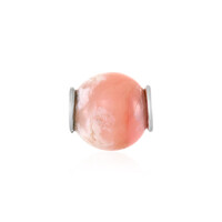 Pinkfarbener Opal-Silberanhänger