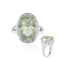 Grüner Amethyst-Silberring