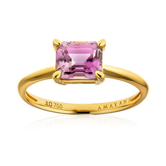 Pinkfarbener Diaspor-Goldring (AMAYANI)
