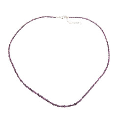 Purpur-Diamant-Silberhalskette (CUSTODANA)
