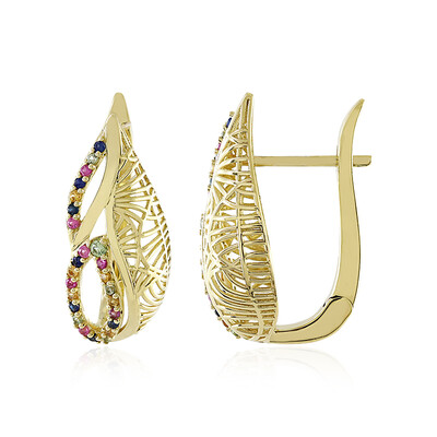 Grüner Saphir-Goldohrringe (Ornaments by de Melo)