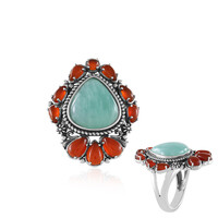 Amazonit-Silberring (Desert Chic)